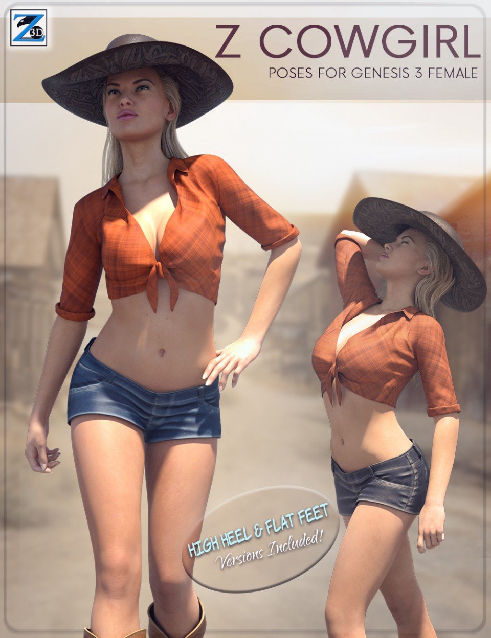 Z Cowgirl – Poses for Genesis 3 Female_DAZ3D下载站