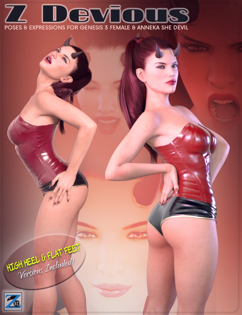 Z Devious – Poses and Expressions for Anneka She Devil & Genesis 3 Female_DAZ3DDL