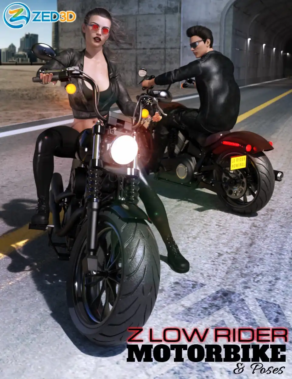 Z Low Rider Motorbike and Poses_DAZ3DDL
