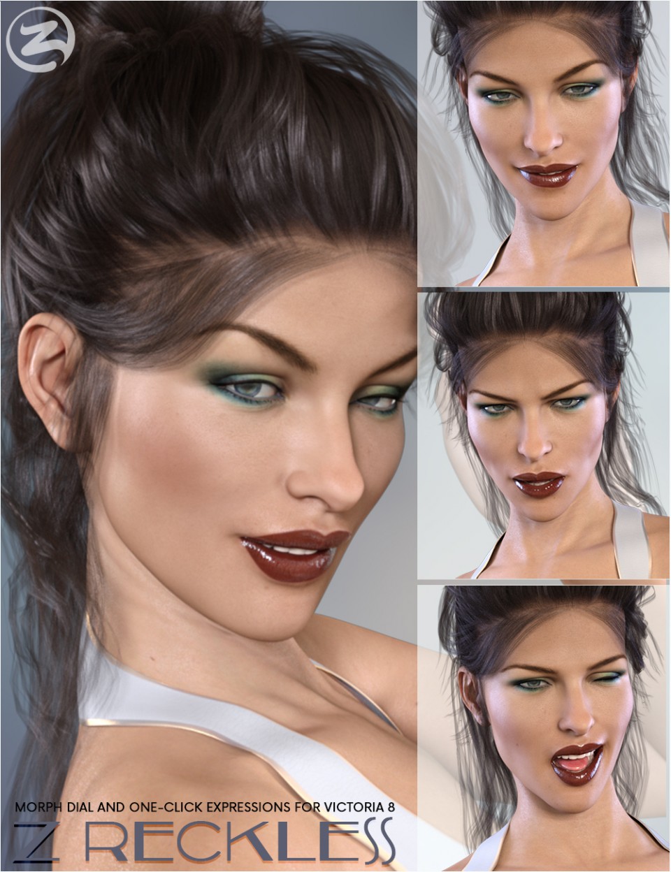 Z Reckless – Dialable and One-Click Expressions for Victoria 8_DAZ3D下载站