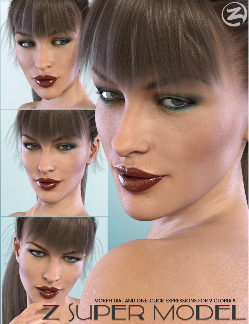 Z Super Model – Dialable and One-Click Expressions for Victoria 8_DAZ3D下载站