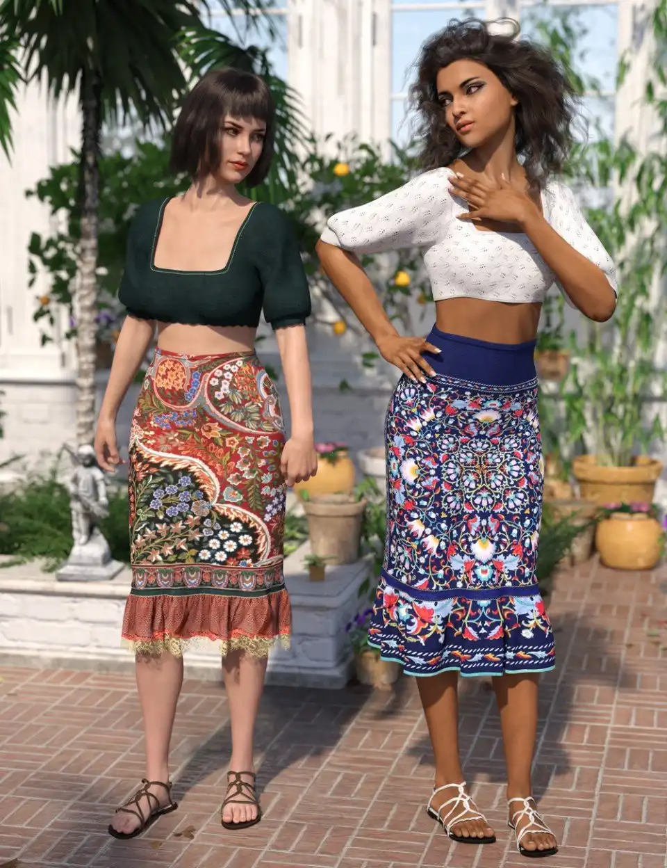 dForce Boho Ruffle Dress Textures_DAZ3DDL