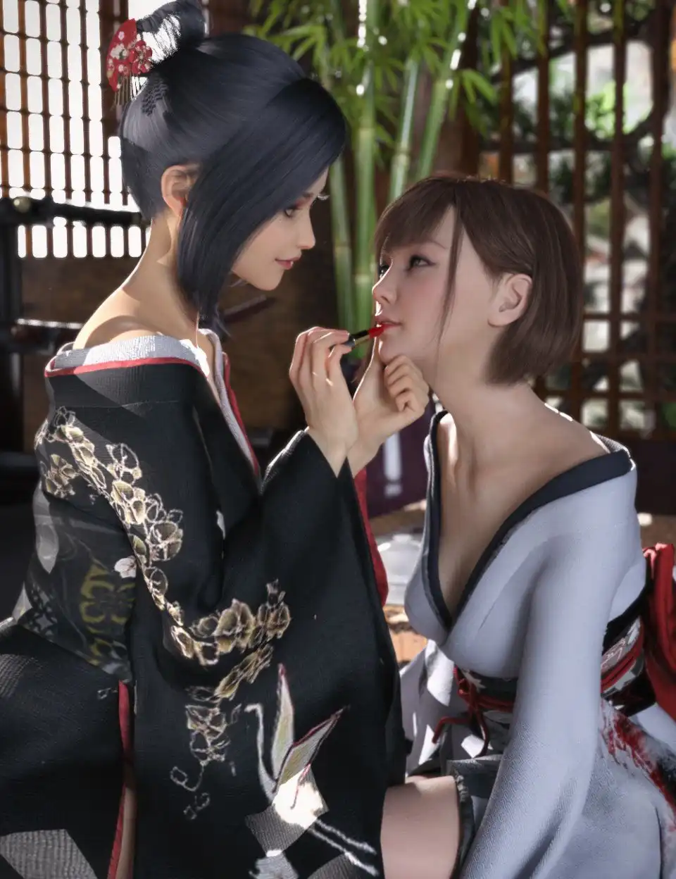 dForce CO Kimono for Genesis 8 Female(s)_DAZ3D下载站