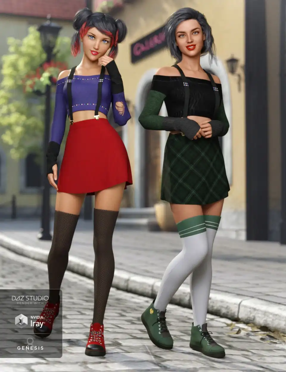 dForce Cherry Blossom Outfit Textures_DAZ3DDL