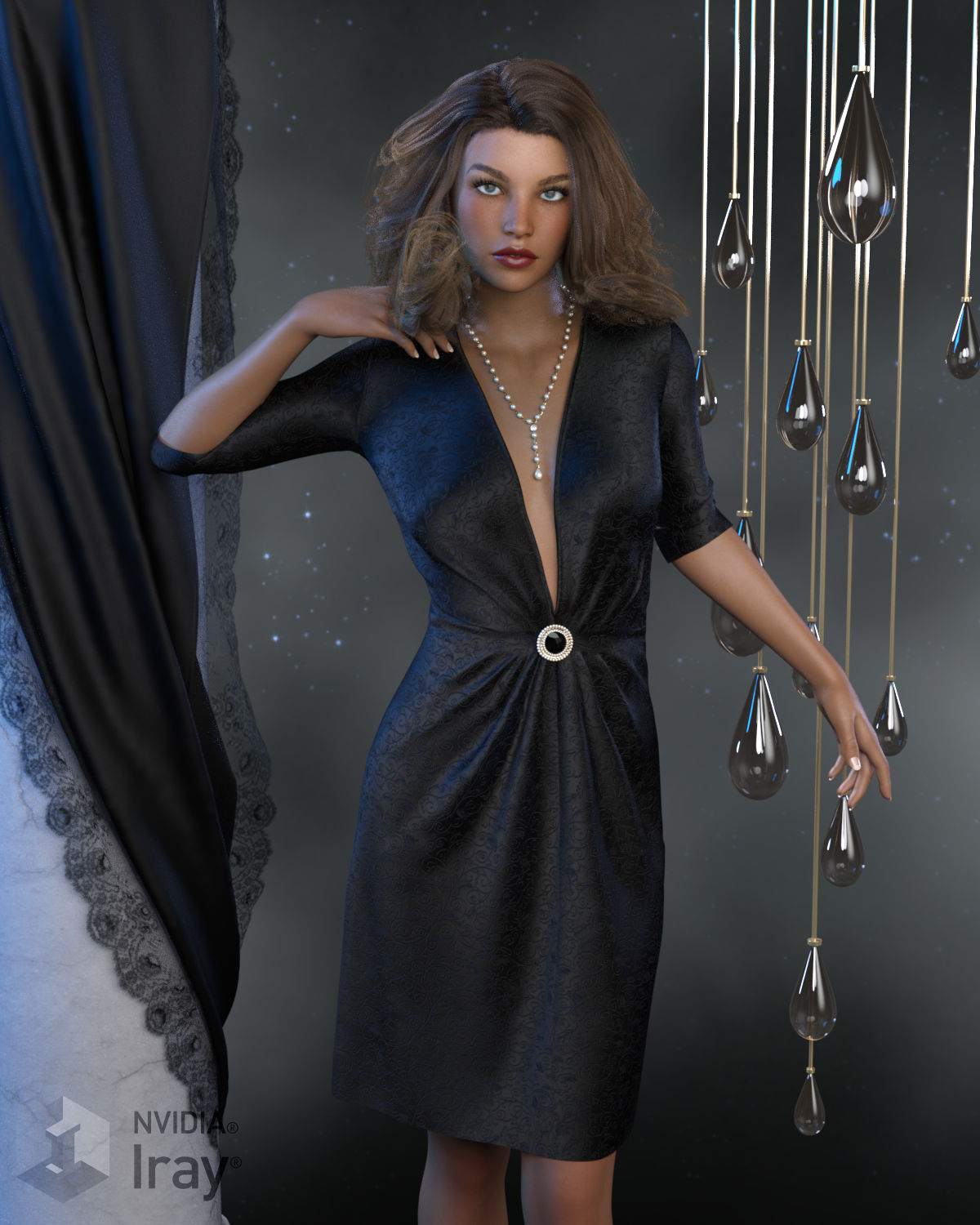 dForce Claire Outfit for Genesis 8 Females_DAZ3D下载站