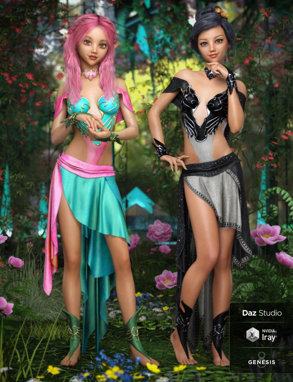 dForce Ethereal Fantasy Outfit Textures_DAZ3D下载站