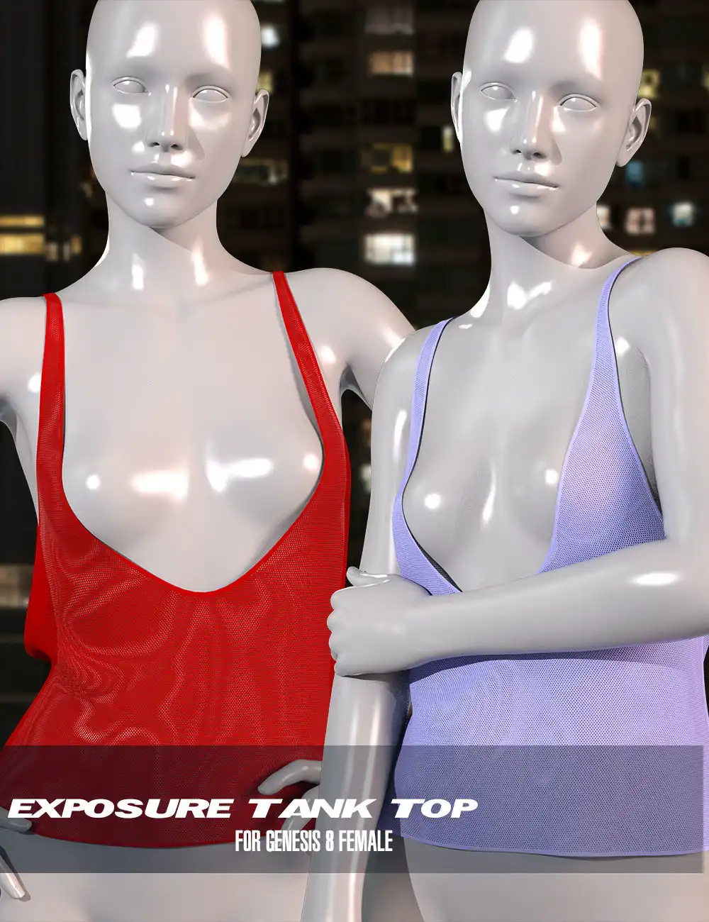dForce Exposure Tank Top for Genesis 8 Female_DAZ3D下载站