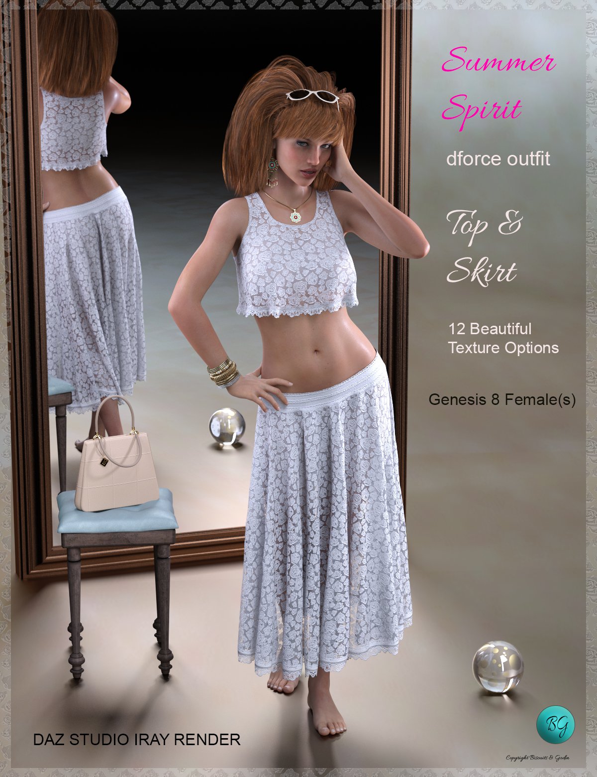 dForce – GB Summer Spirit Outfit for Genesis 8 Female_DAZ3D下载站