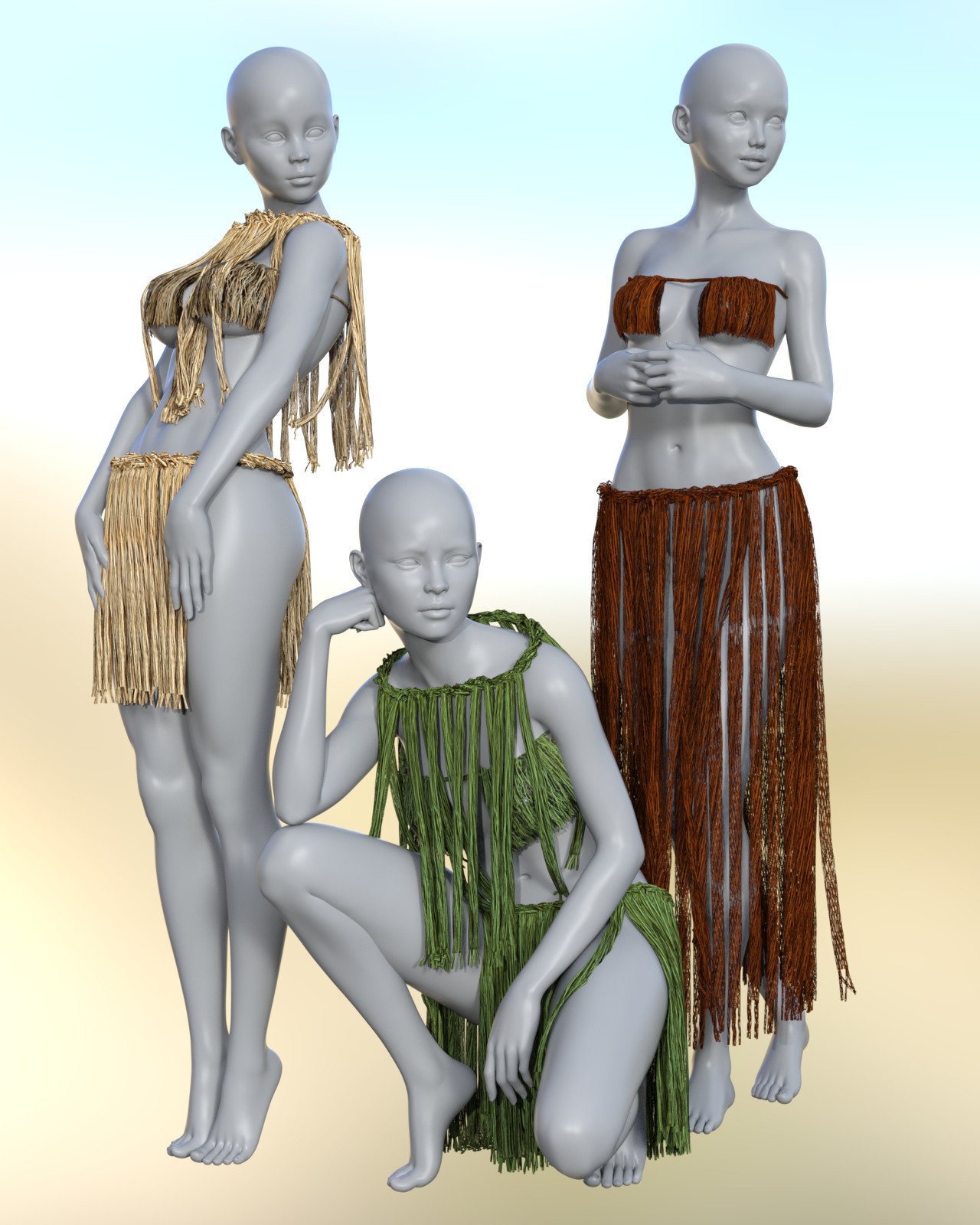 dForce Grass Cord Outfits for Genesis 8 Female_DAZ3DDL