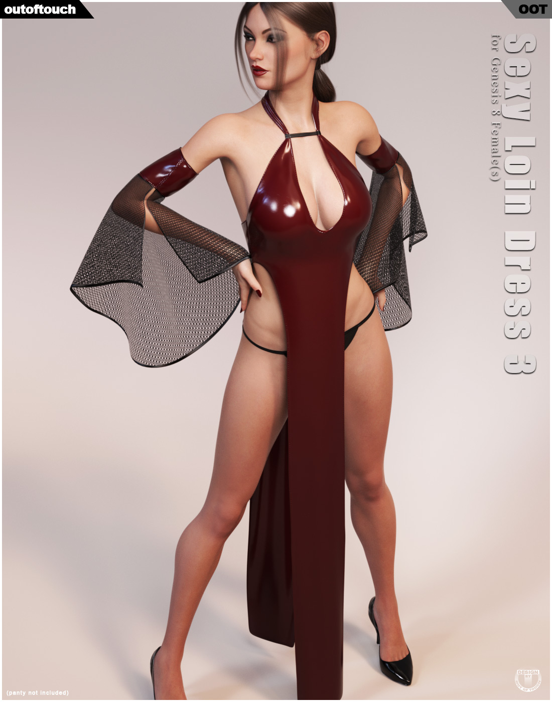 dForce Sexy Loin Dress 3 for Genesis 8 Female(s)_DAZ3D下载站