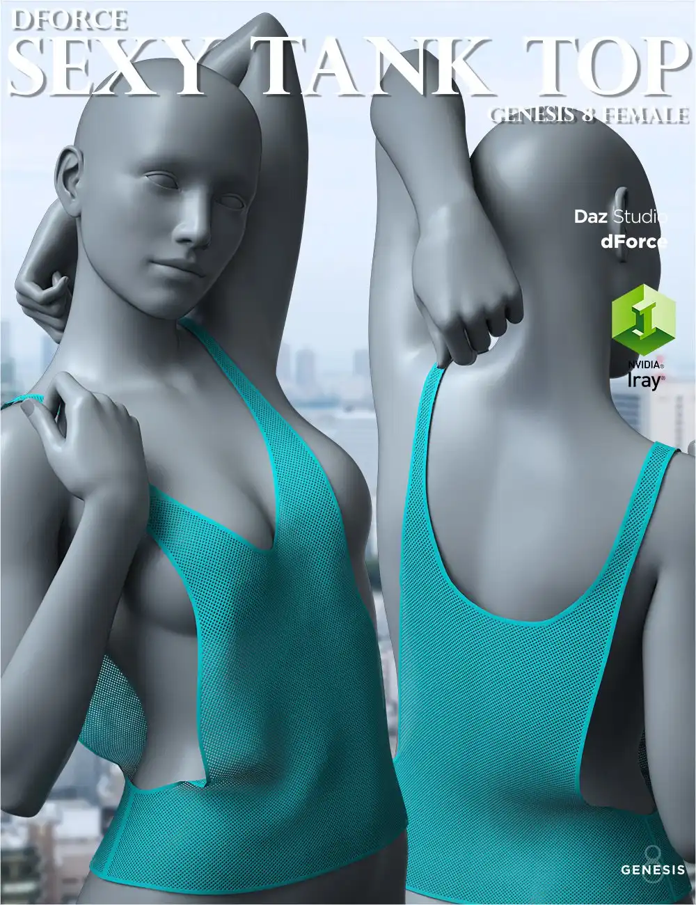 dForce Sexy Tank Top for Genesis 8 Female_DAZ3DDL