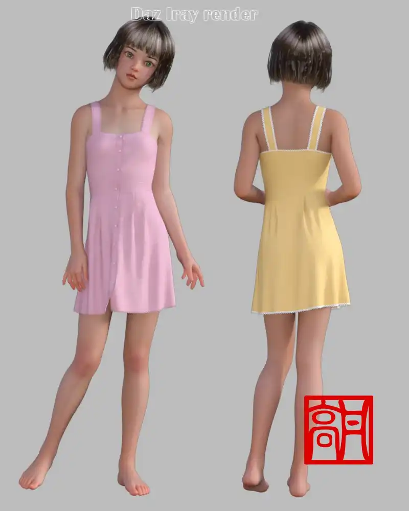 dForce Summer Dress 1 for Genesis 8 Female_DAZ3DDL