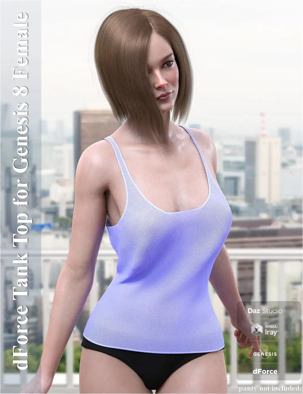 dForce Tank Top for Genesis 8 Female_DAZ3DDL
