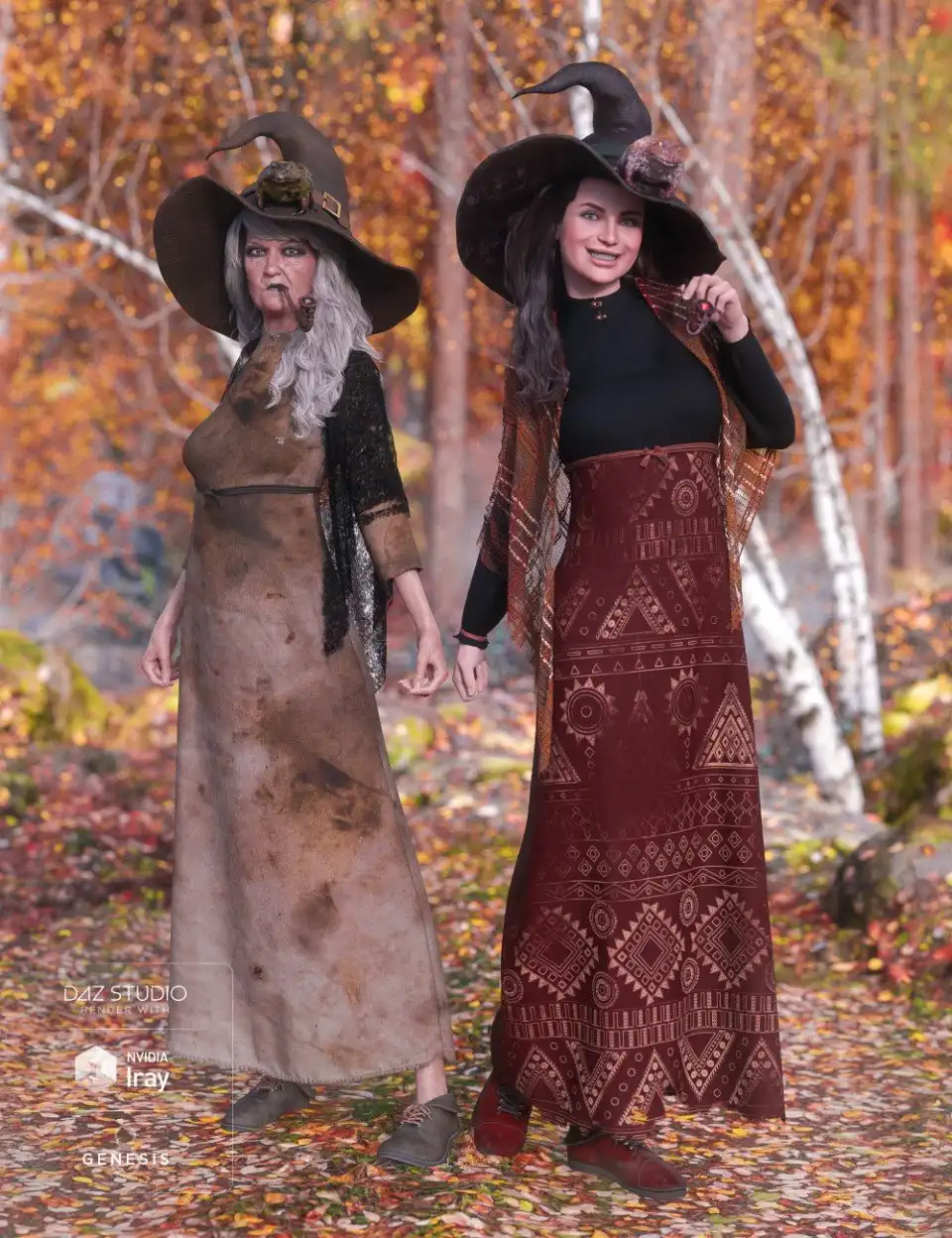 dForce Toad Witch Outfit Textures_DAZ3D下载站