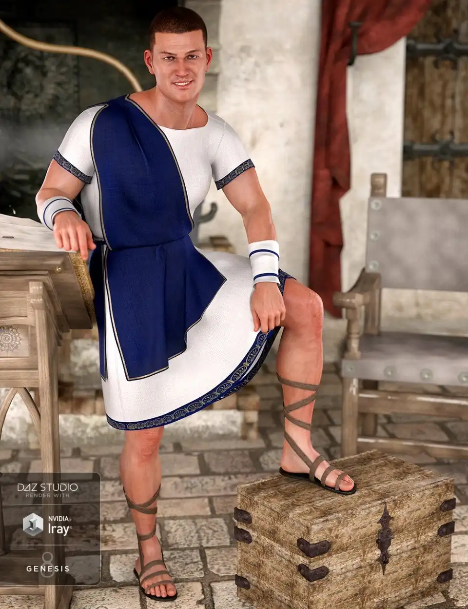 dForce Toga Outfit for Genesis 8 Male(s)_DAZ3DDL