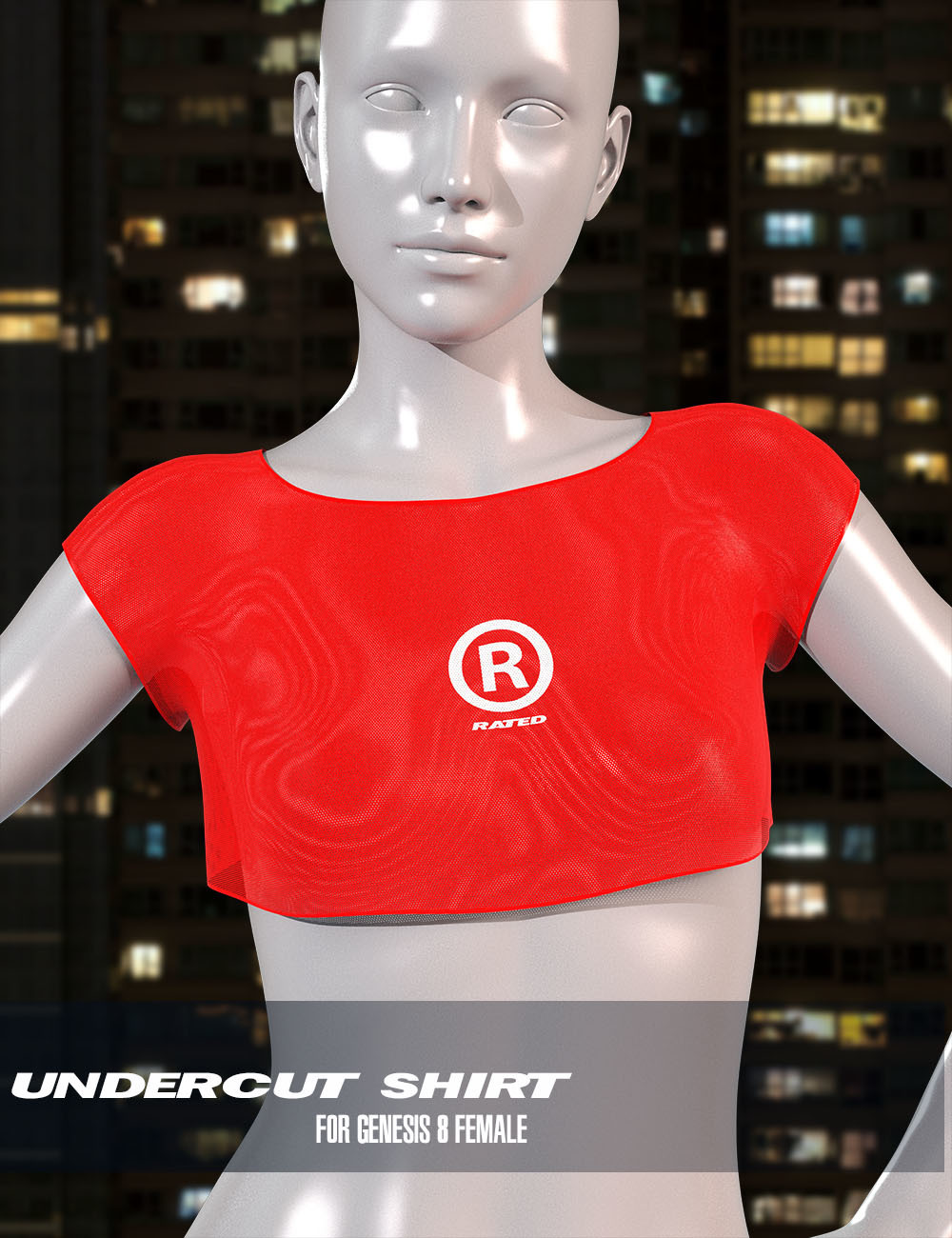 dForce Undercut Shirt for Genesis 8 Female_DAZ3D下载站