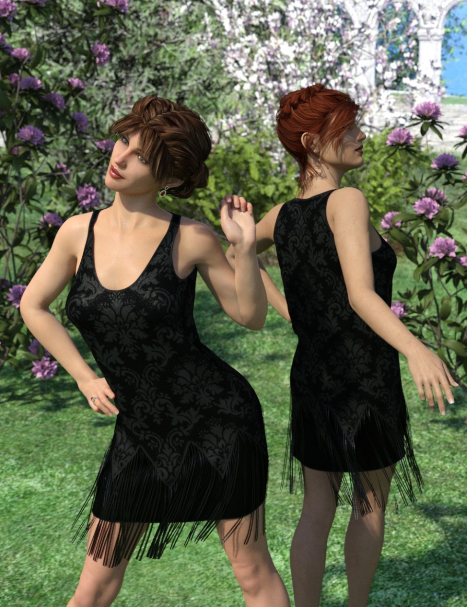 dForce Vintage Style Flapper Dress for Genesis 3 and 8 Female(s)_DAZ3DDL