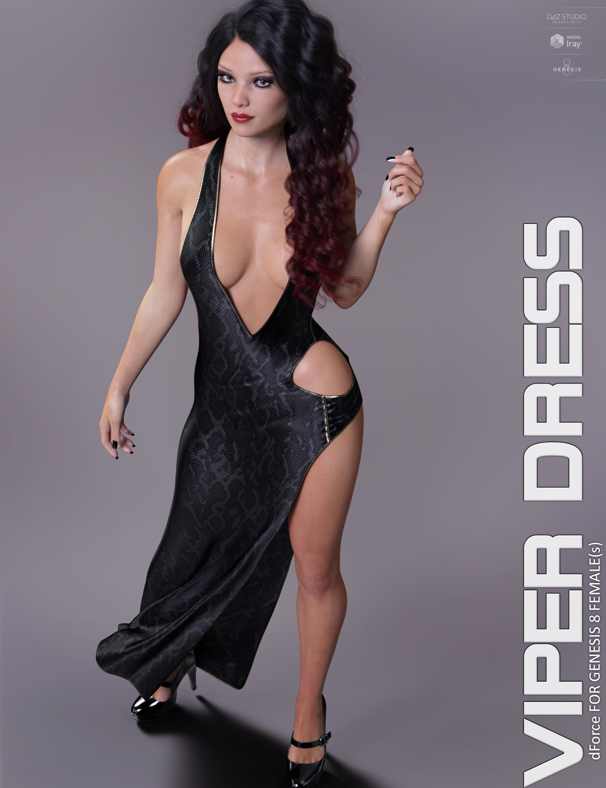 dForce Viper Dress for Genesis 8 Females_DAZ3DDL