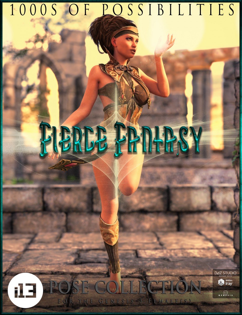 i13 FIERCE Fantasy Pose Collection for the Genesis 3 Female(s)_DAZ3D下载站
