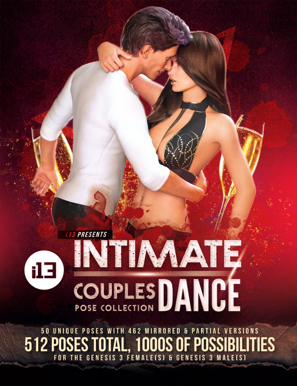 i13 Intimate Dance for the Genesis 3 Female(s) and Genesis 3 Male(s)_DAZ3D下载站