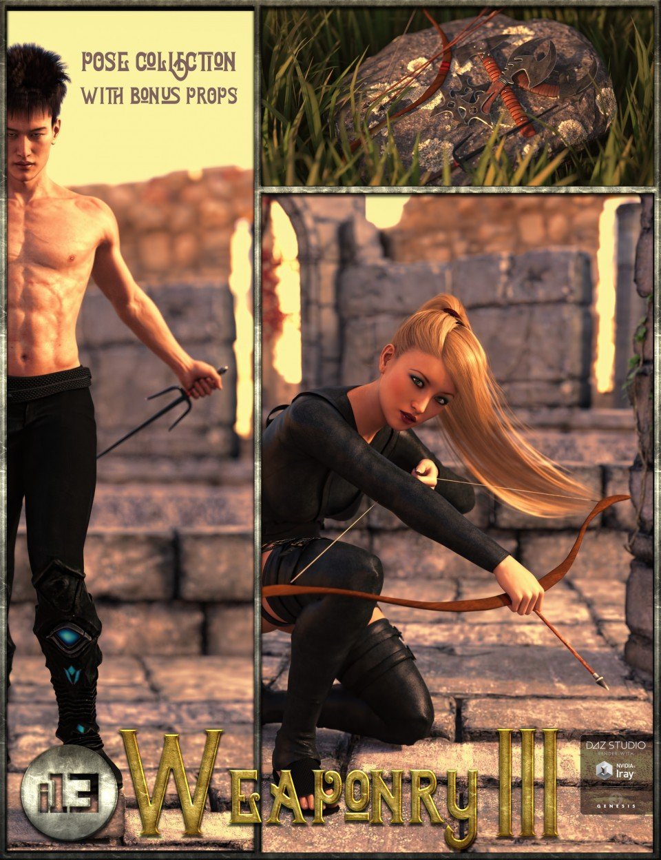 i13 Weaponry 3 and Poses_DAZ3D下载站