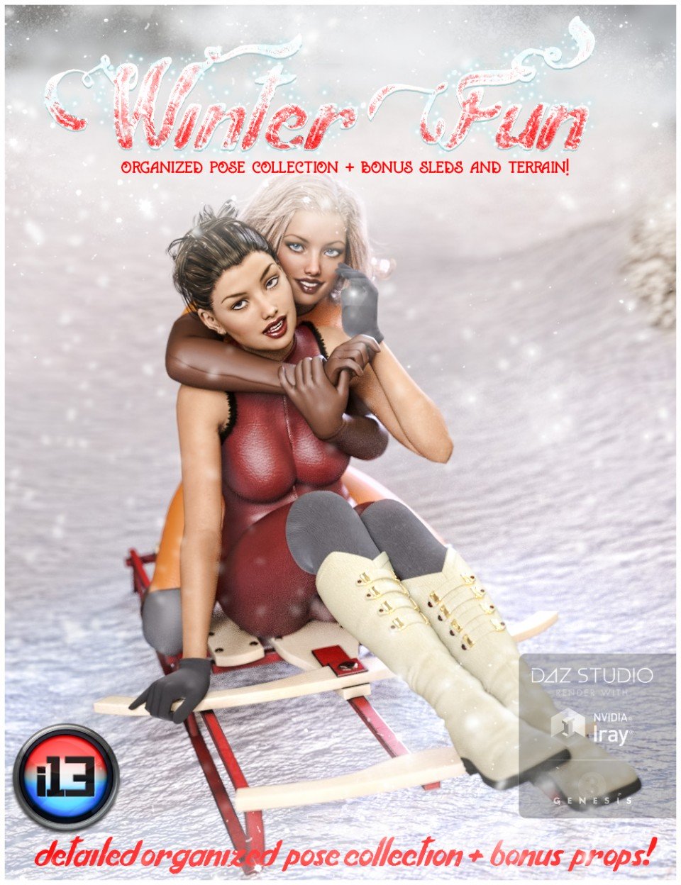 i13 Winter Fun Pose Collection for the Genesis 3 Female(s)_DAZ3DDL