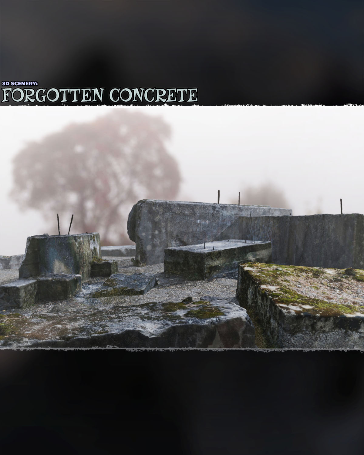 3D Scenery: Forgotten Concrete_DAZ3D下载站