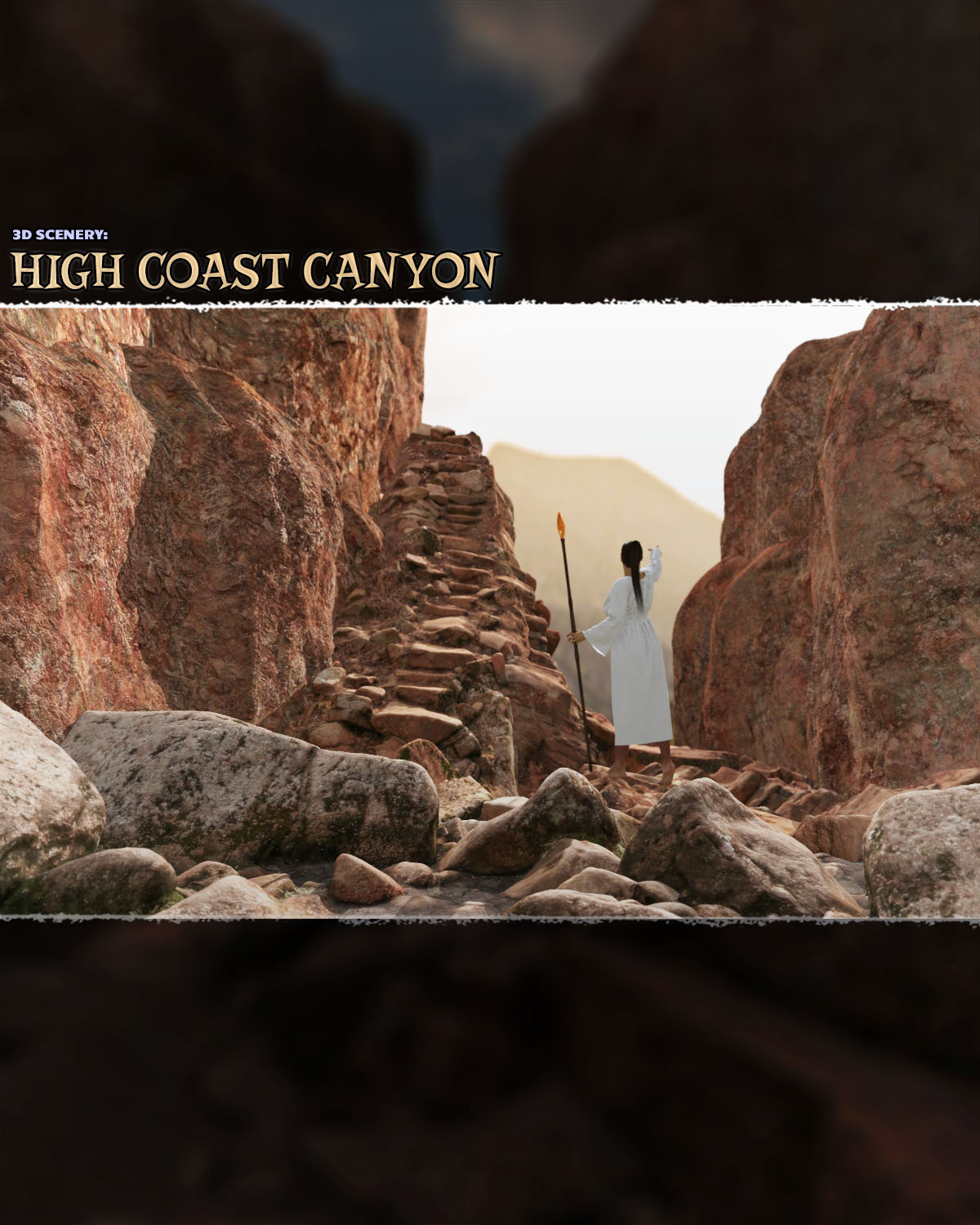 3D Scenery: High Coast Canyon_DAZ3D下载站