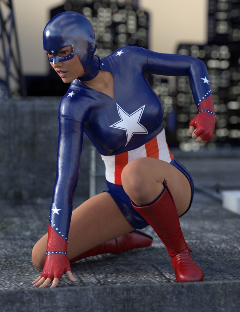 All American Hero for Genesis 3 Female(s)_DAZ3D下载站