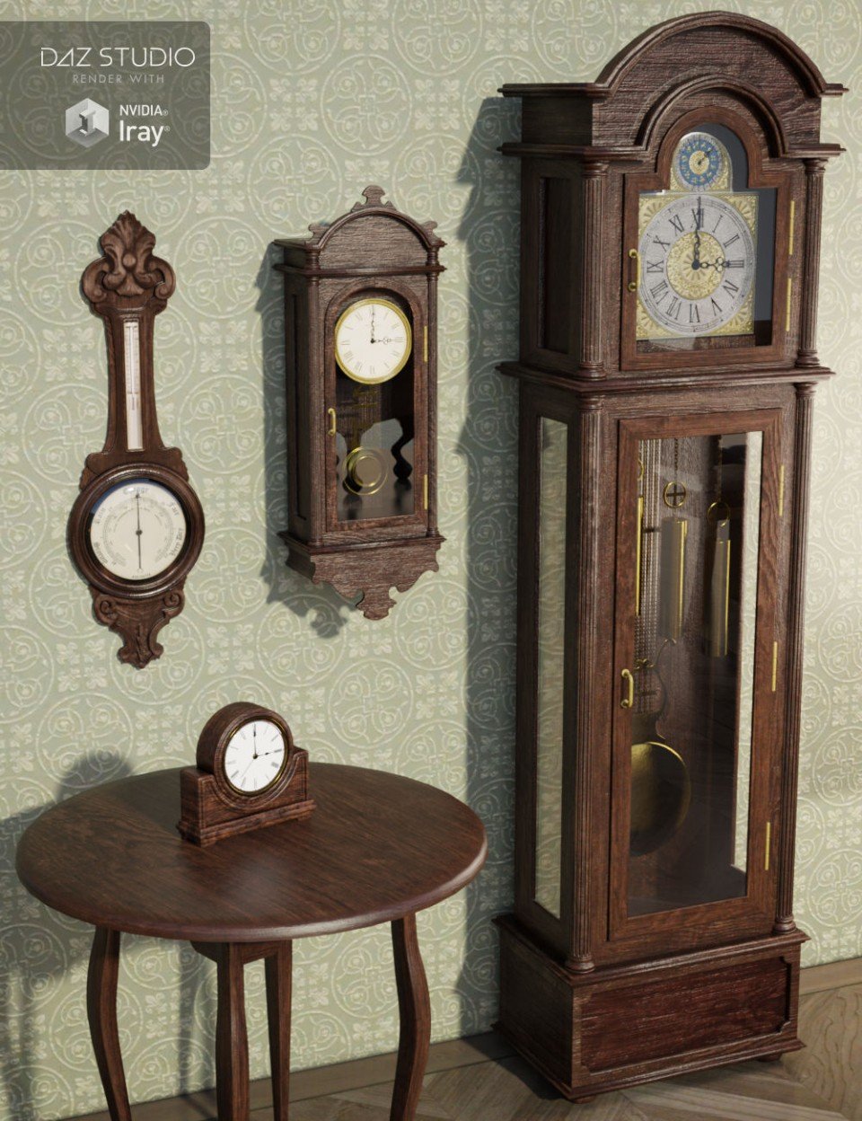 Antique Clocks_DAZ3D下载站