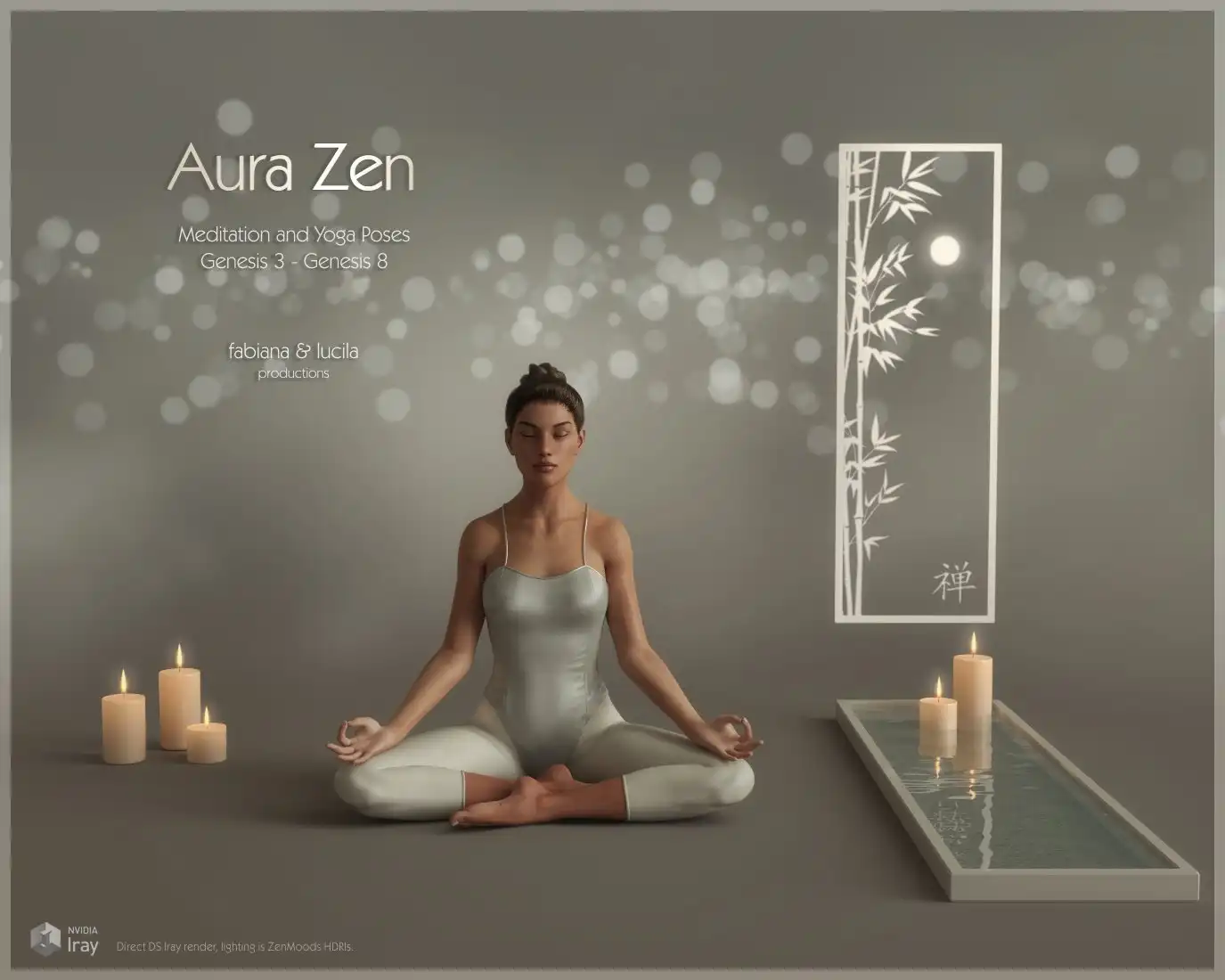 Aura Zen Poses for G3F and G8F_DAZ3DDL