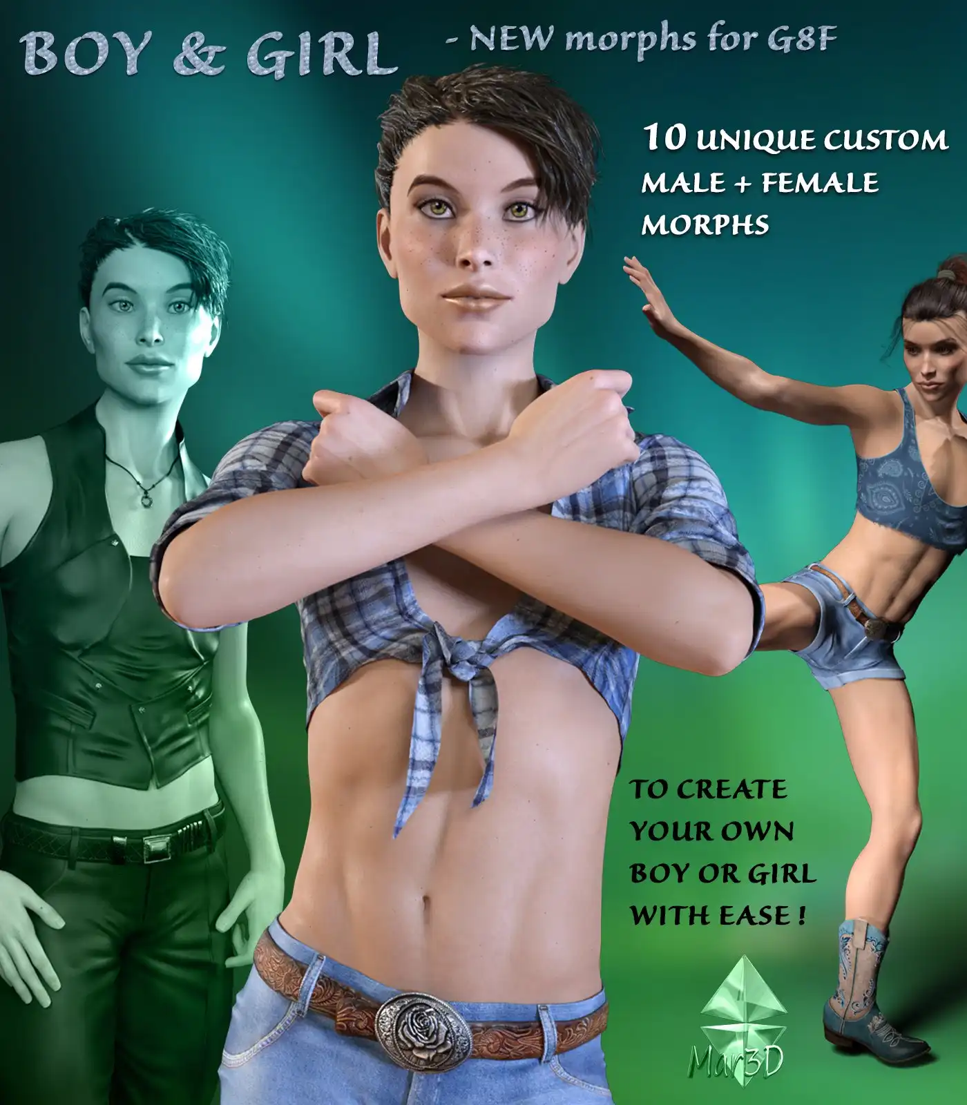 BOY and GIRL – New Morphs for G8F_DAZ3DDL