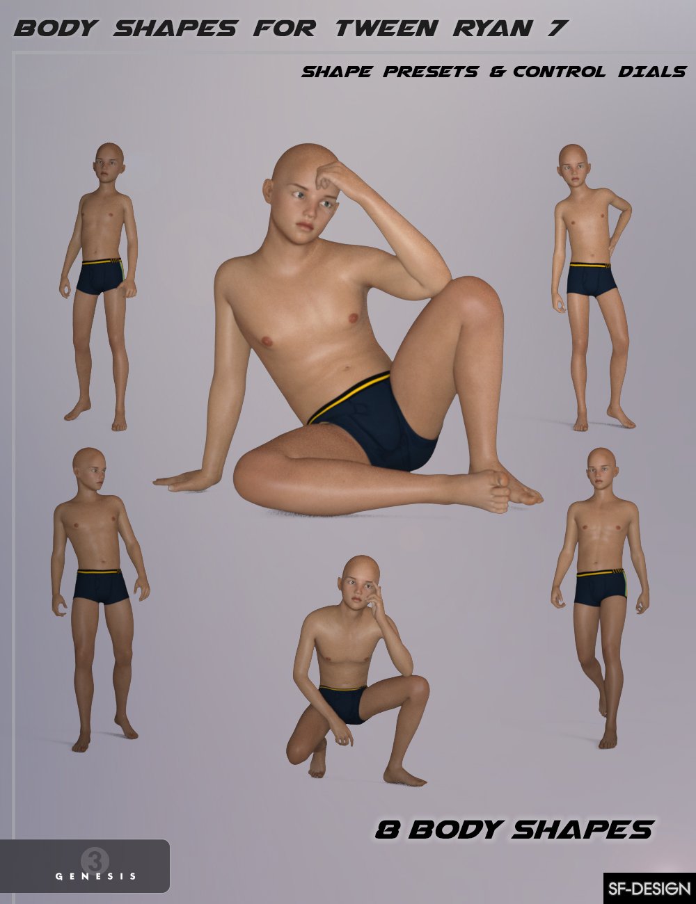 Body Shapes for Tween Ryan 7 – Merchant Resource_DAZ3D下载站