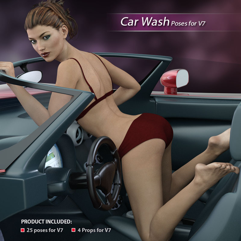 Car Wash Pose For V7_DAZ3D下载站