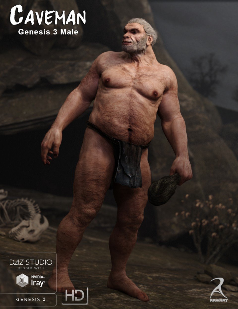 Caveman for Genesis 3 Male_DAZ3D下载站