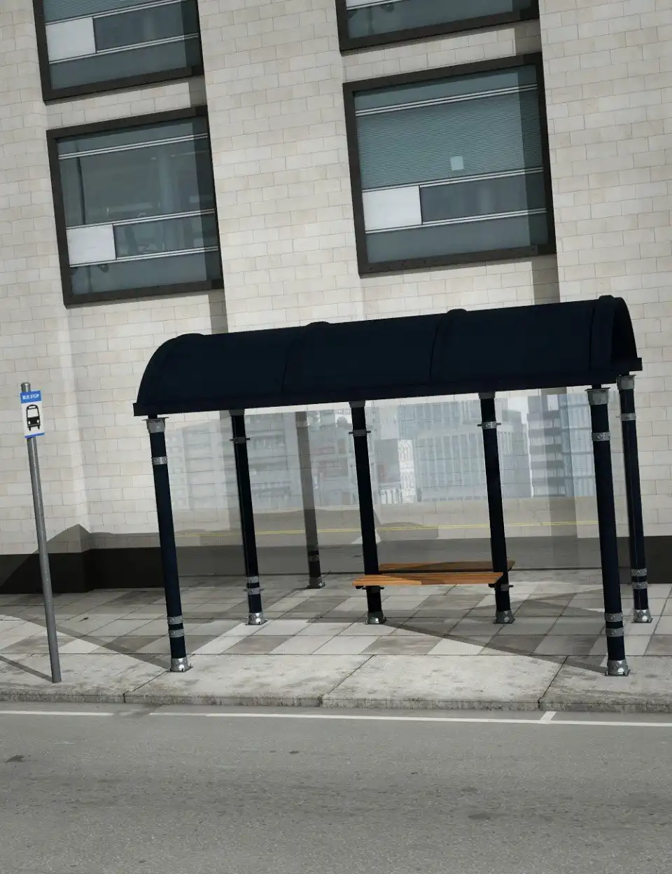 City Bus Stop + Iray Update_DAZ3DDL