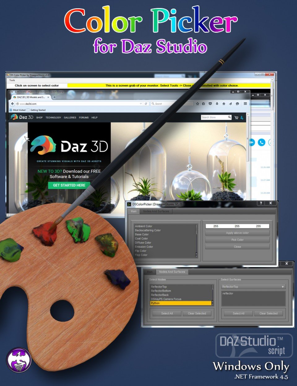 Color Picker for Daz Studio_DAZ3D下载站