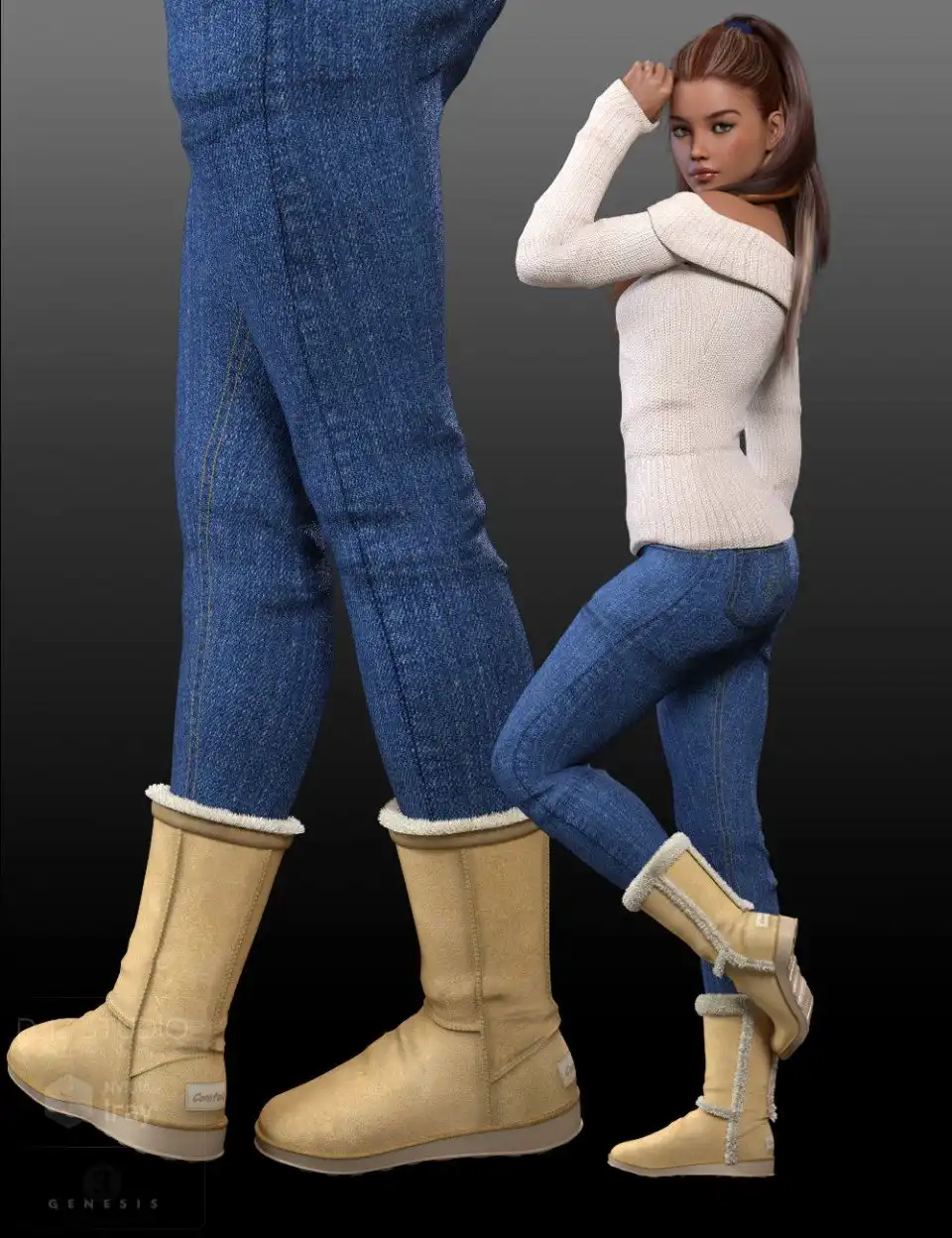 Comfeez Boots for Genesis 3 Female(s)_DAZ3DDL