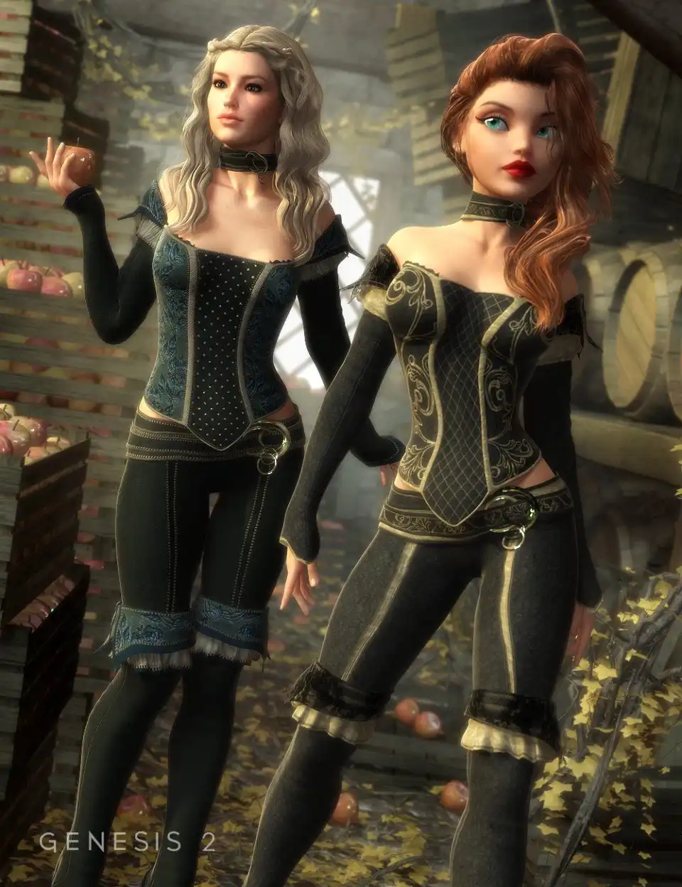 Countess Ensemble for Genesis 2 Female(s) + Textures_DAZ3D下载站