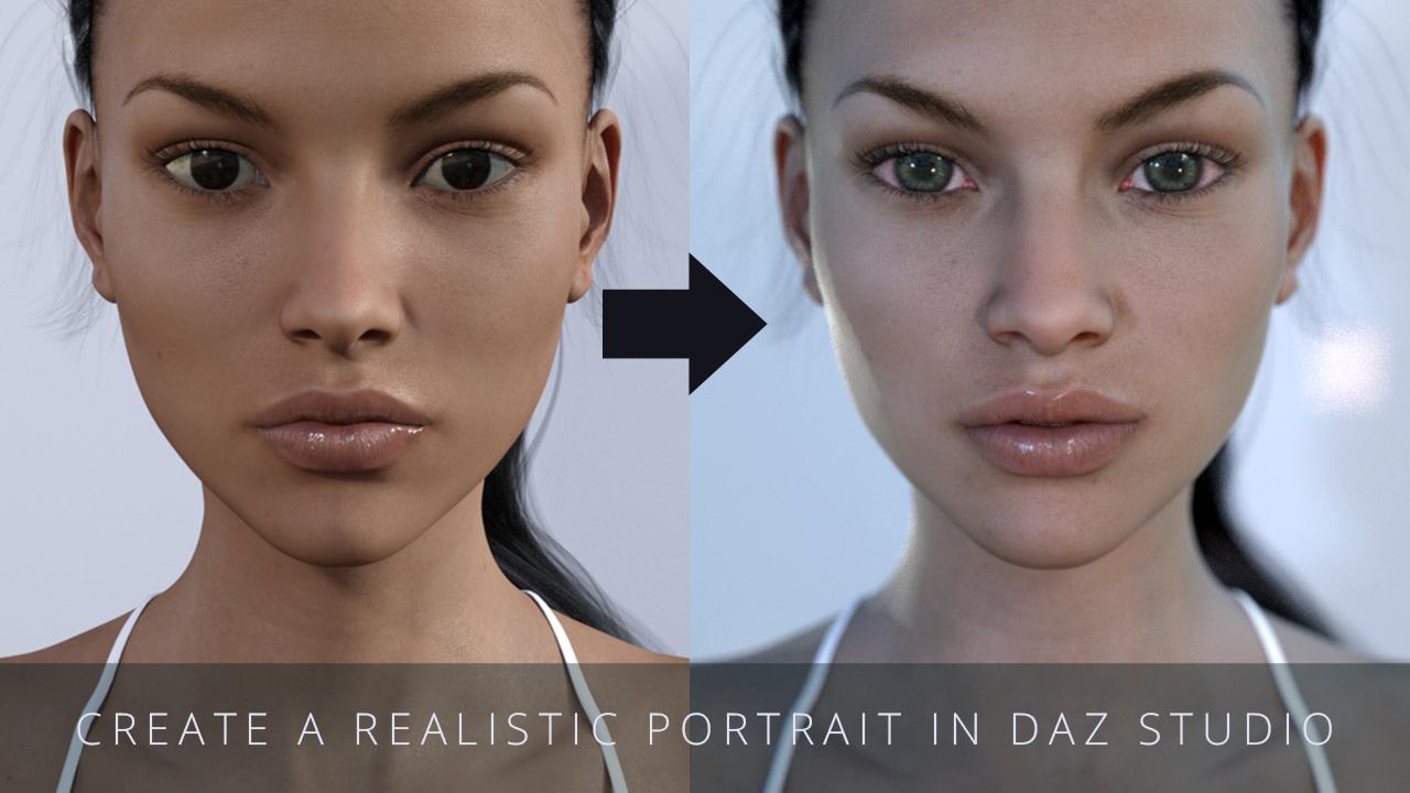 Create a Realistic Portrait in Daz Studio_DAZ3D下载站