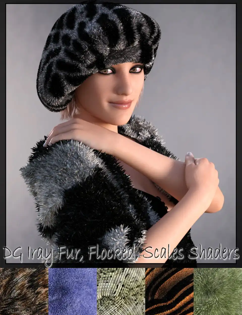 DG Iray Fur, Flocking, Scales Shader Presets_DAZ3D下载站