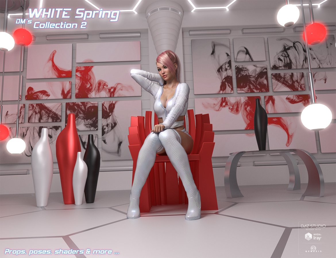 DMs WHITE Spring – Collection 2_DAZ3D下载站
