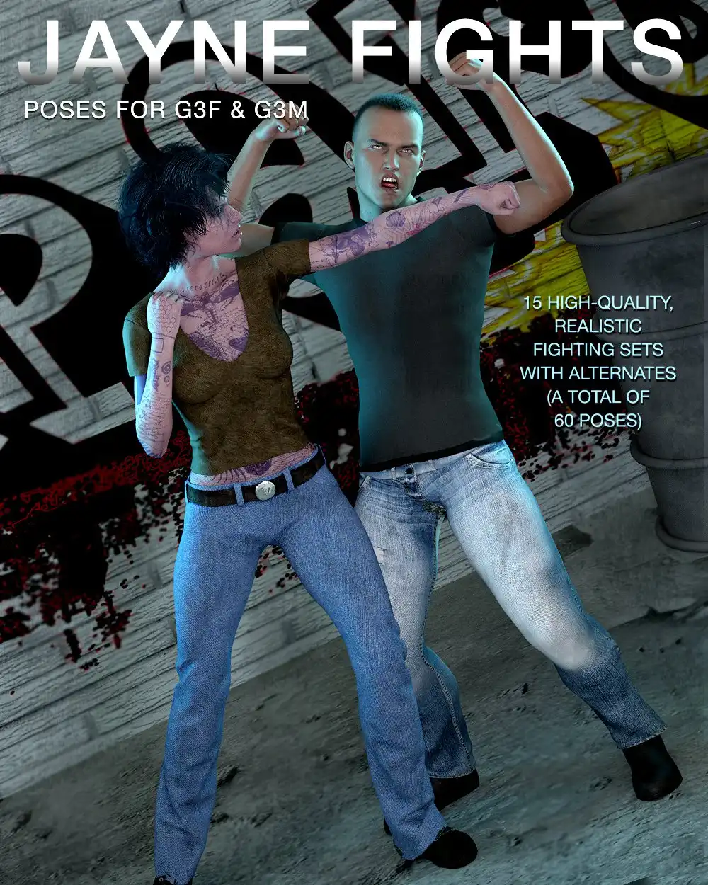 DTG Studios’ Jayne Fights Poses for G3F & G3M_DAZ3DDL