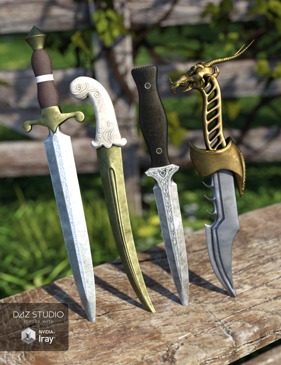 Deadly Daggers for Genesis 3 and 8 Male(s)_DAZ3DDL