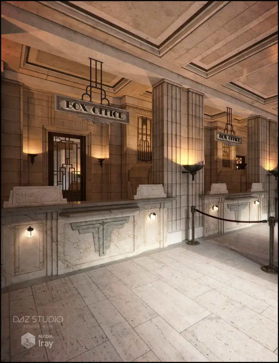 Deco Lobby Addon_DAZ3DDL
