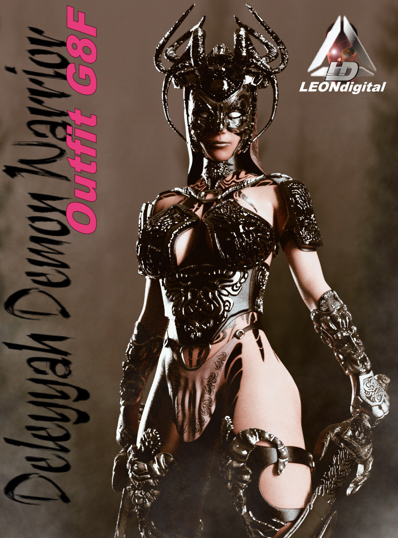 Deleyyah Demon Warrior Outfit G8F_DAZ3D下载站