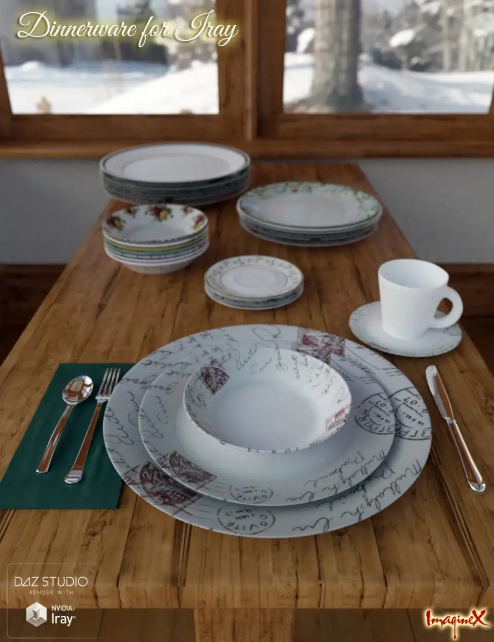 Dinnerware for Iray_DAZ3D下载站