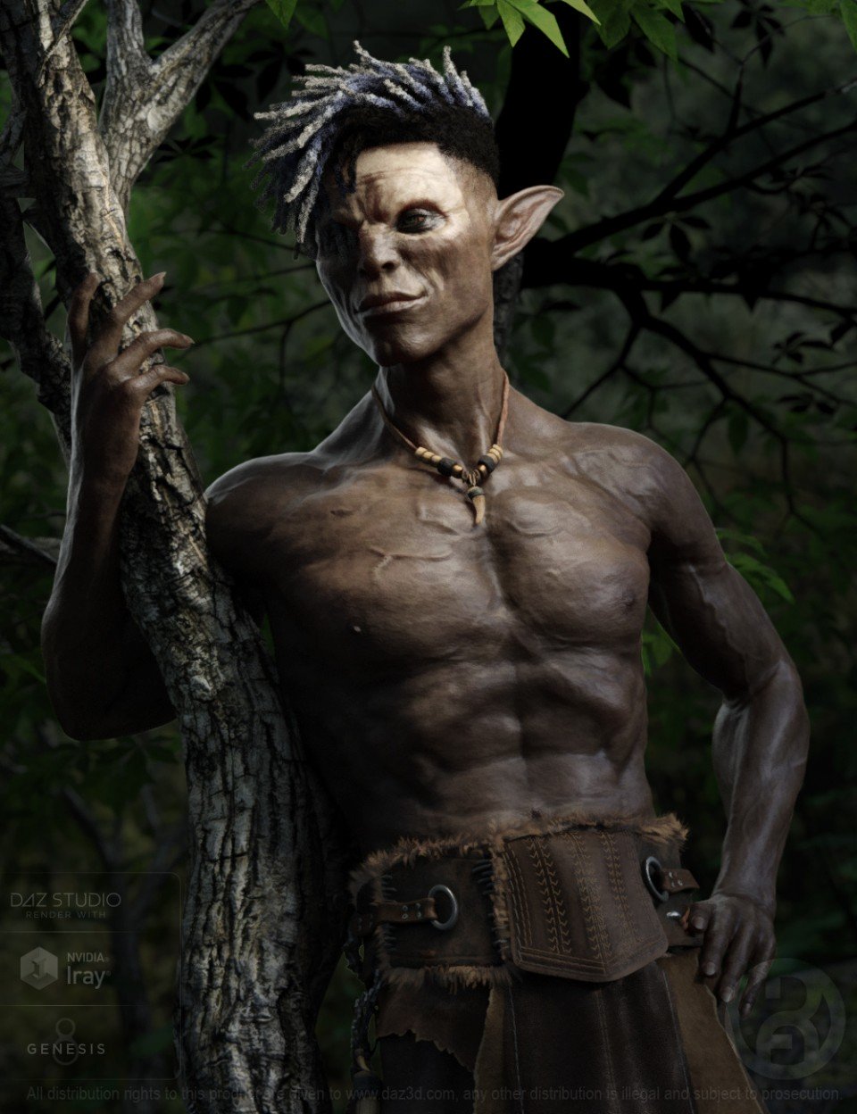 Dokkalfar the Dark Elf for Genesis 8 Male_DAZ3DDL