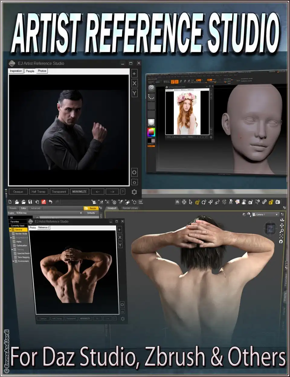 EJ Artist Reference Studio for Daz Studio Zbrush and Others_DAZ3DDL