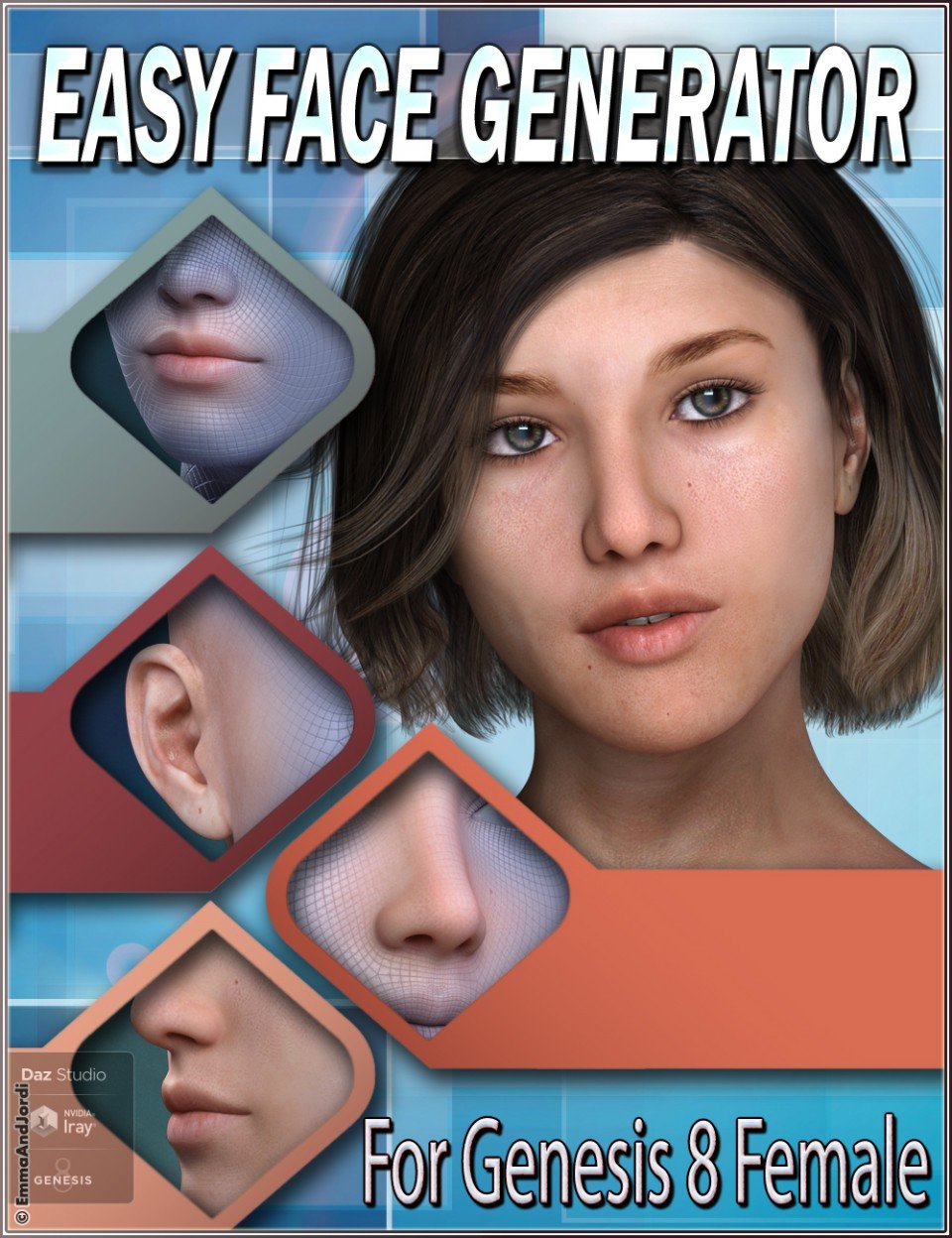 EJ Easy Face Generator For Genesis 8 Female(s)_DAZ3DDL
